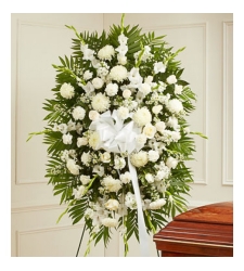 All White Funeral Standing Spray Online Order to Cebu Philippines