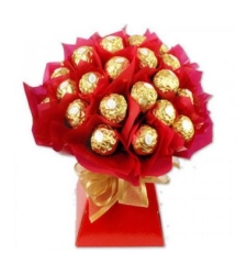 16pcs Ferrero Rocher in a Red Bouquet to Cebu in Philippines