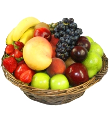 Fresh Fruits in Decorated Basket