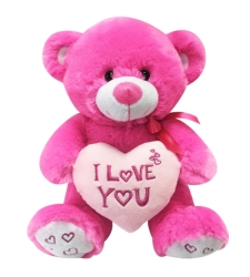 8" Inch Teddy Bear with Heart Pillow