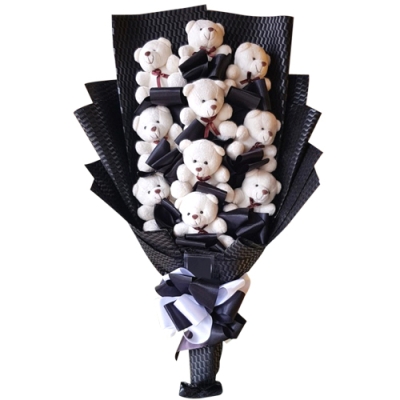 10pcs Mini Teddy Bear in Bouquet