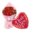 24 Pcs Roses with Love You Balloon